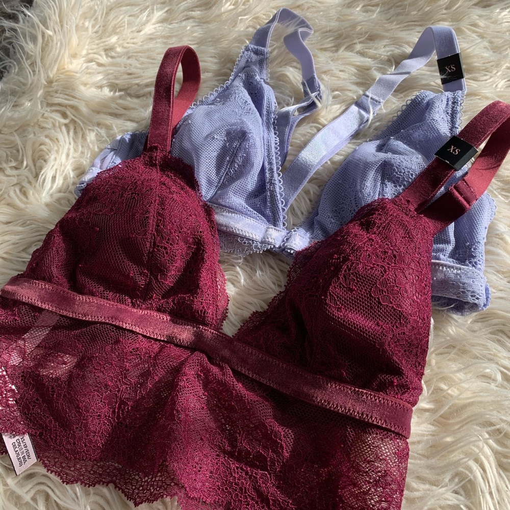 Victoria’s Secret Lot of 2 Bralette Burgundy Lilac